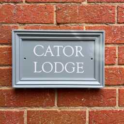 Framed House Name Sign, Farrow & Ball Oval Room Blue - thumbnail 3