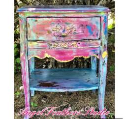 Sold - Vintage Boho Nightstand - Custom Furniture Inspiration Similar Piece Available By Request