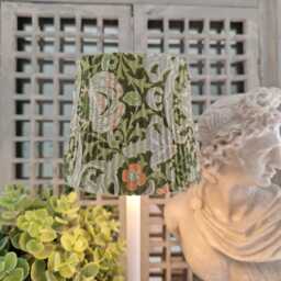 Cordless Touch Lamp. Beautiful Vintage Green & Apricot Design Decoupaged Usb Rechargeable No Plugs Or Sockets Needed. Cordless