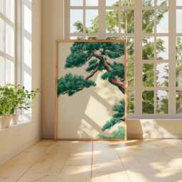 Bonsai Tree Poster, Japanese Botanical Print, Zen Wall Art - thumbnail 4