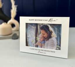 Personalised Happy Mothers Day Mum, New Mum Photo Gift Keepsake, Mummy & Daughter Present, Engraved Frame - thumbnail 1