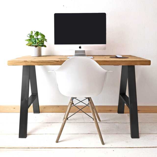 Office Desk Handcrafted Using Rustic Solid Wood - A-Frame Ben Simpson Furniture - image 1