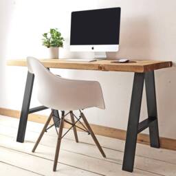 Office Desk Handcrafted Using Rustic Solid Wood - A-Frame Ben Simpson Furniture - thumbnail 2