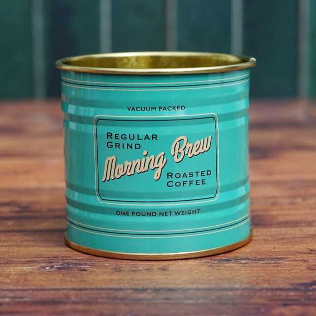 Fun Morning Brew Tin Candle - Coffee Can Repurposed As Unique Handmade Kitchen Decor Pyo Scent - image 1