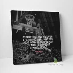 Michael Jordan Inspirational Quote Canvas Art Wall Print Picture Sports Basketball Framed Home Decor -E263 - thumbnail 1