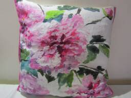 Designers Guild Shanghai Garden Peony Floral 100% Linen Fabric Cushion Cover - thumbnail 1