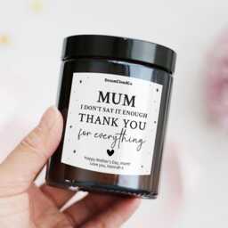 Mother's Day Gift For Mum Her - Christmas Birthday To Be Thank You Wedding Mother Of The Bride Personalized Candle - thumbnail 2