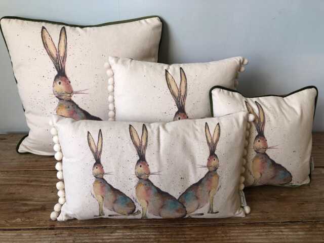 Luxury Hare Design 30-50cm Cushion By Cheney Penrose Designs - image 1