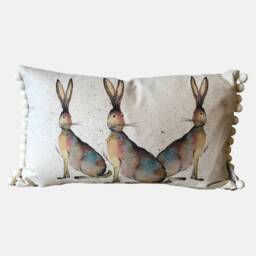Luxury Hare Design 30-50cm Cushion By Cheney Penrose Designs - thumbnail 2