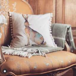 Luxury Hare Design 30-50cm Cushion By Cheney Penrose Designs - thumbnail 4