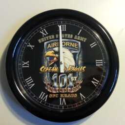 Custom Print Clock Round Personalized Wall With Black Rim - thumbnail 3