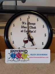 Custom Print Clock Round Personalized Wall With Black Rim - thumbnail 1