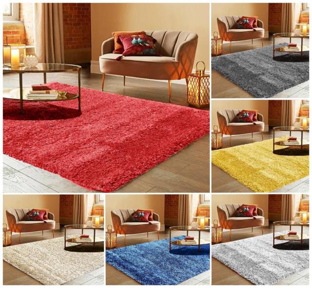 Fluffy Shaggy Rug Small/Medium Areal Fuzzy Living Room Bedroom Soft Carpet Oeko-Tex Low Static - image 1