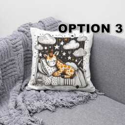 Whimsical Giraffe Adventures Cushion Cover - Nursery & Kids Decor - thumbnail 3