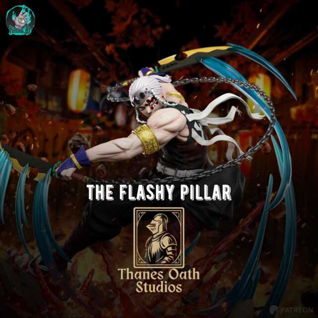 The Flashy Pillar - Anime Master Ninja Monster Slayer Tengen Uzui Resin Figure 16K - image 1