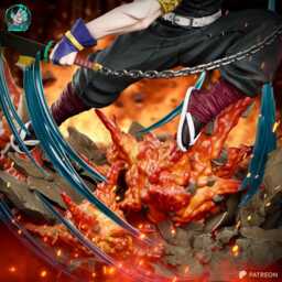 The Flashy Pillar - Anime Master Ninja Monster Slayer Tengen Uzui Resin Figure 16K - thumbnail 4