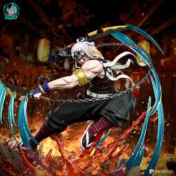 The Flashy Pillar - Anime Master Ninja Monster Slayer Tengen Uzui Resin Figure 16K - thumbnail 2