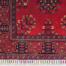 Handwoven Afghan Wool Prayer Rug Beljik Design, Islamic Art 4.6x2.8Ft - thumbnail 2