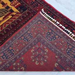 Handwoven Afghan Wool Prayer Rug Beljik Design, Islamic Art 4.6x2.8Ft - thumbnail 3