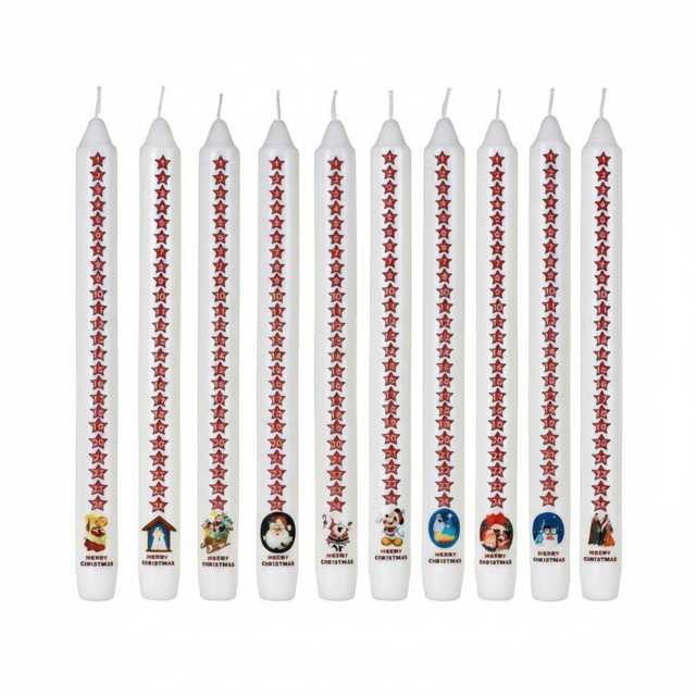 Handmade Advent Countdown Candle Vegan Christmas Designs - Delivery Duty Paid To The Usa - image 1