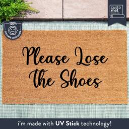 Please Lose The Shoes - Custom Coir Doormat Welcome Mat Housewarming Gift Funny Quote - thumbnail 1