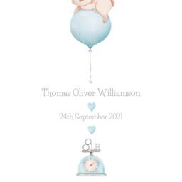 New Baby Boy Gift, Print, Birth Details Baby Present, Keepsake Christening Parents A4 - thumbnail 3