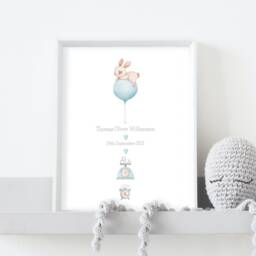 New Baby Boy Gift, Print, Birth Details Baby Present, Keepsake Christening Parents A4 - thumbnail 2