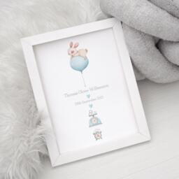 New Baby Boy Gift, Print, Birth Details Baby Present, Keepsake Christening Parents A4 - thumbnail 1