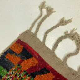 Handwoven Beni Ourain Rug Pink Abstract Moroccan Wool Rug - thumbnail 4