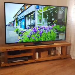 Metis - Chunky Rustic Tv Unit/Stand Media Console Television Table Farmhouse, Urban Style - thumbnail 1