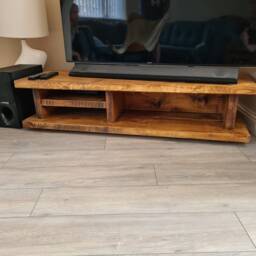 Metis - Chunky Rustic Tv Unit/Stand Media Console Television Table Farmhouse, Urban Style - thumbnail 3