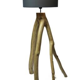 Modern Oak Lamp On Four Legs Very Unique, Floor With A Lampshade, Office Lamp, Reclaimed Wood - thumbnail 2