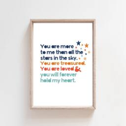 Boys Nursery Prints, Bedroom Quotes, Wall Art, Decor, You Are Loved, Playroom Print - thumbnail 2