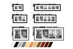 Collage Wooden Picture Frame Gallery With Passe-Partout For 2-6 Photos 7x10 - 9x13 10x10 10x15 13x13 13x18 15x20 18x24 20x30 30x40