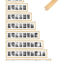 Collage Wooden Picture Frame Gallery With Passe-Partout For 2-6 Photos 7x10 - 9x13 10x10 10x15 13x13 13x18 15x20 18x24 20x30 30x40 - thumbnail 3