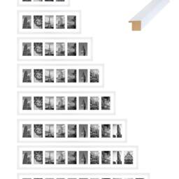 Collage Wooden Picture Frame Gallery With Passe-Partout For 2-6 Photos 7x10 - 9x13 10x10 10x15 13x13 13x18 15x20 18x24 20x30 30x40 - thumbnail 2