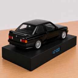 Bmw E30 M3 Alarm Clock - Realistic Engine Sound, Working Headlights, Handmade, Car Enthusiast Gift - thumbnail 3
