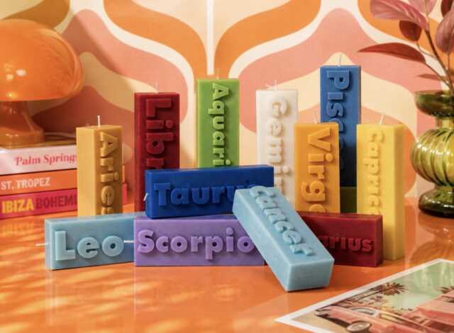 Zodiac Pillar Candles - Aries Taurus Gemini Cancer Leo Virgo Libra Scorpio Sagittarius Capricorn Aquarius Pisces - image 1