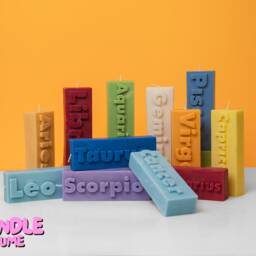 Zodiac Pillar Candles - Aries Taurus Gemini Cancer Leo Virgo Libra Scorpio Sagittarius Capricorn Aquarius Pisces - thumbnail 2