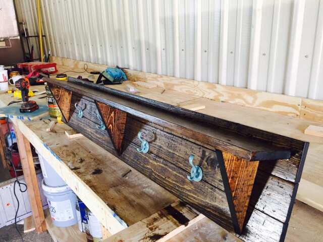 Custom Coat Rack With Shelf - image 1