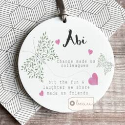 Personalised Friend Gift Chance Made Us Colleagues Quote Workmate Butterfly Small Jug Mug Vase Decoration Ornament Keepsake Friendship - thumbnail 3