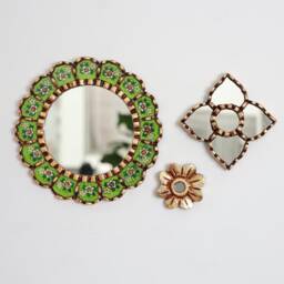 "Peruvian Mirrors ""Gloriosa Light Green"