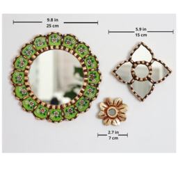 "Peruvian Mirrors ""Gloriosa Light Green" - thumbnail 2