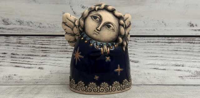 Ceramic Angel Sculpture By Vladimir Butcanov, Collectible Figurine - image 1