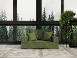 Treeless Foam Sofa Bed - Single-Seat With Washable Cover - thumbnail 1