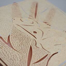 Lizard Cut Paper - Handmade Wall Decor Tribal - thumbnail 2
