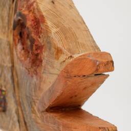 Hand-Carved Wooden Fish Sculpture - Reclaimed Wood Coastal Statement Art - thumbnail 3