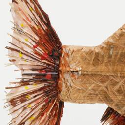 Hand-Carved Wooden Fish Sculpture - Reclaimed Wood Coastal Statement Art - thumbnail 4
