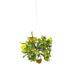 Pendant Lighting, Island Lighting With Shades Of Green Color Flowers & Leaves - thumbnail 3