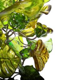 Pendant Lighting, Island Lighting With Shades Of Green Color Flowers & Leaves - thumbnail 4